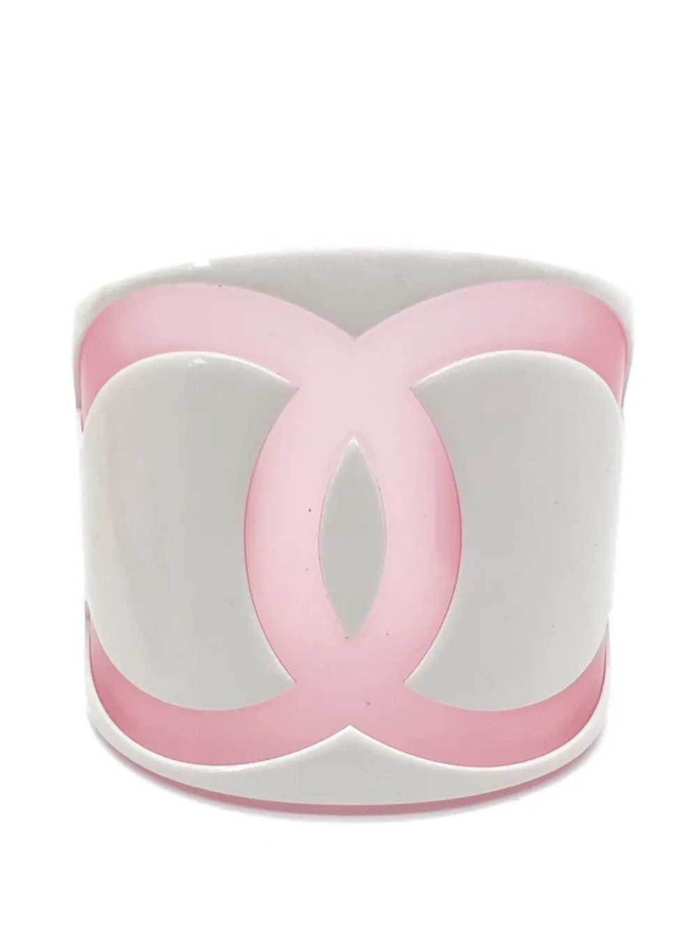 CHANEL Pre-Owned Bracciale rigido oversize CC 2001 - Rosa