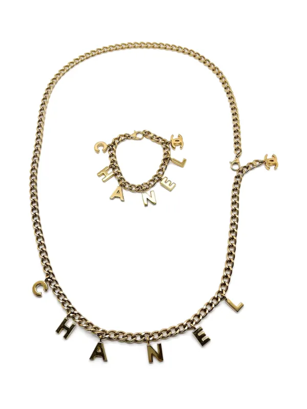 CHANEL Pre-Owned 2002s チャーム ネックレス セット | ゴールドトーン 