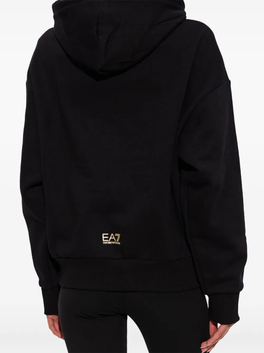 EA7 RAISED-LOGO HOODIE