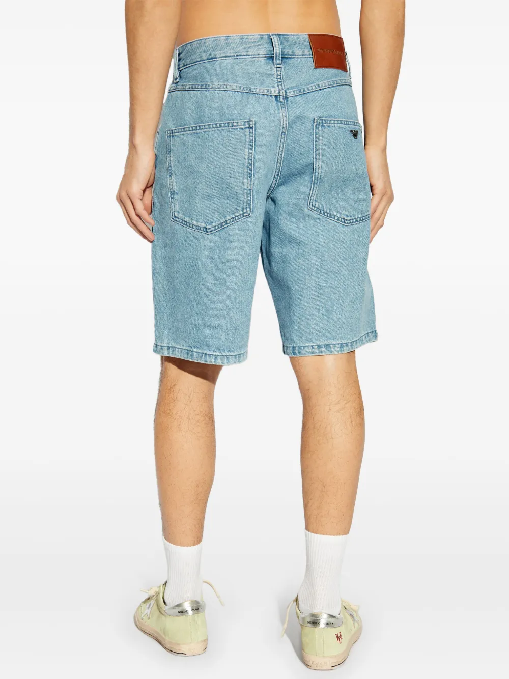 Emporio Armani Denim shorts Blauw