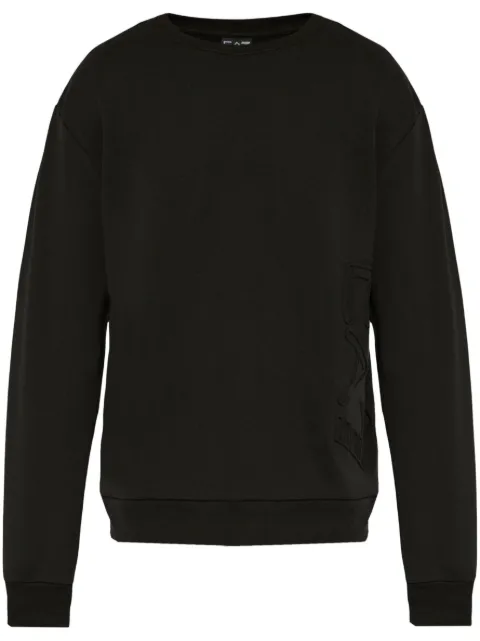 Ea7 Emporio Armani سويت شيرت قطن بنقش شعار الماركة