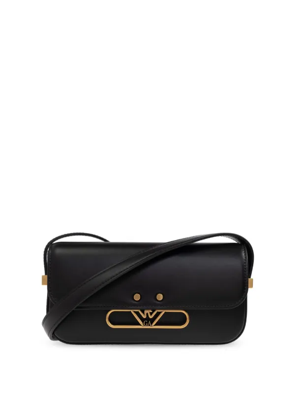 EMPORIO ARMANI 美品　新品同様　ショルダーバッグ 黒 EMPORIO ARMANI ショルダーバッグ 黒 - メルカリ