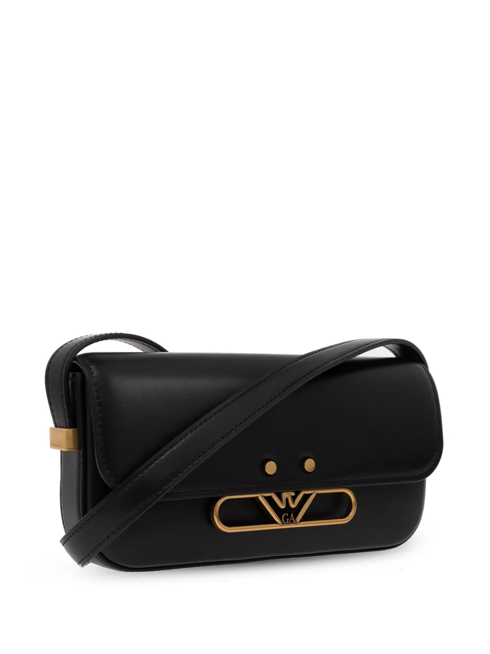 Emporio Armani Schoudertas met logoplakkaat Zwart
