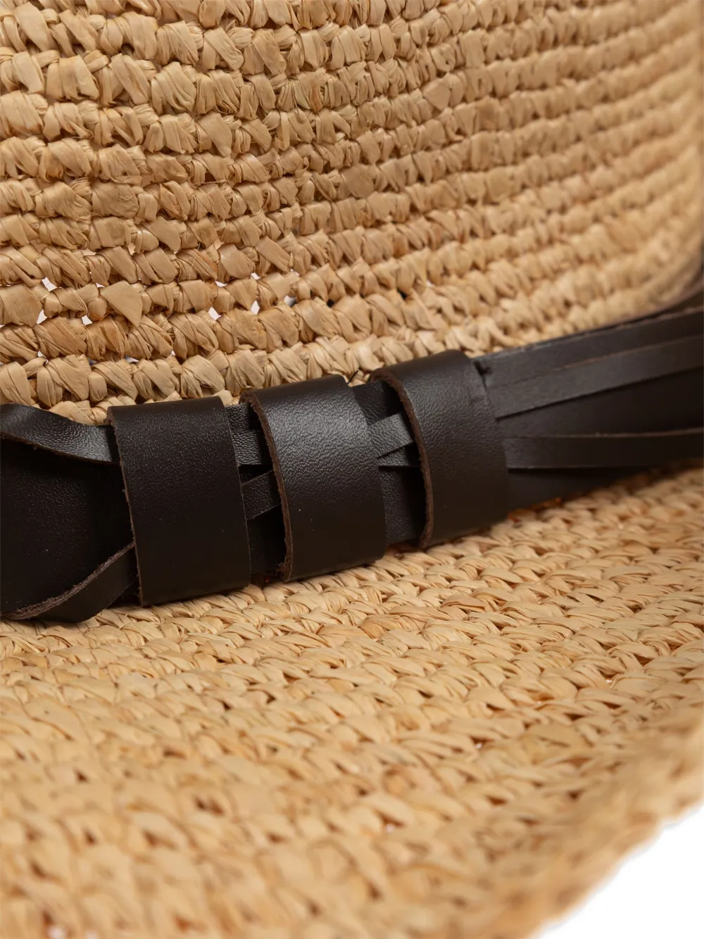 Emporio Armani Raffia zonnehoed Beige