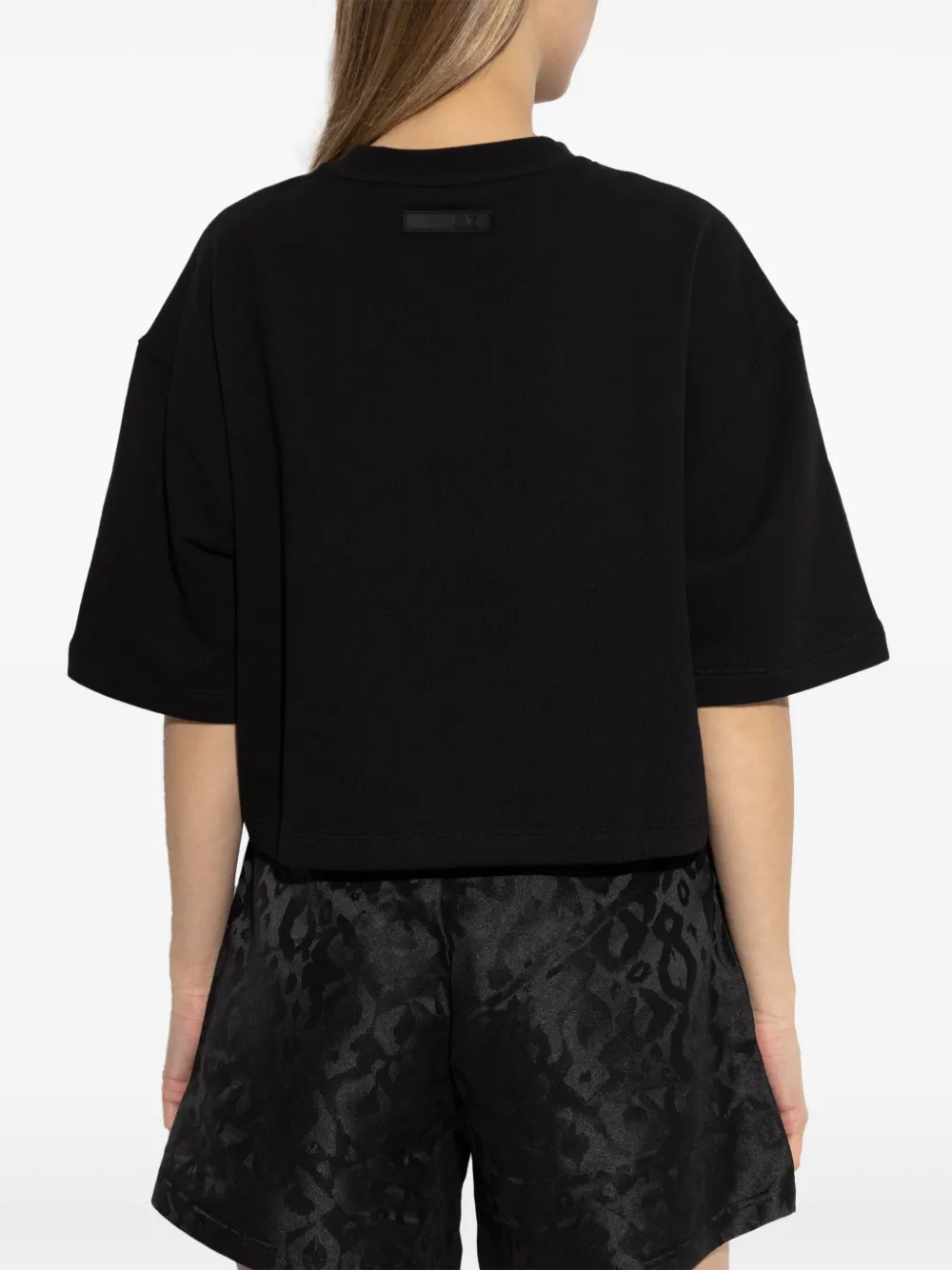 Ea7 Emporio Armani T-shirt met logopatch Zwart