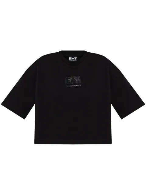 Ea7 Emporio Armani logo-patch T-shirt