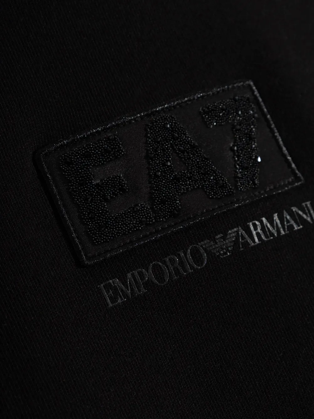 Ea7 Emporio Armani T-shirt met logopatch Zwart