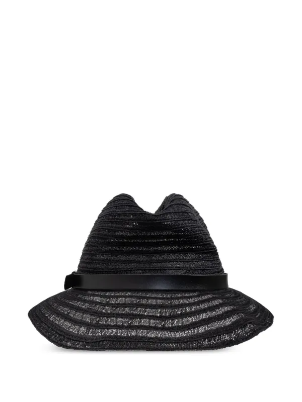 Emporio Armani Straw Hat | Black | FARFETCH