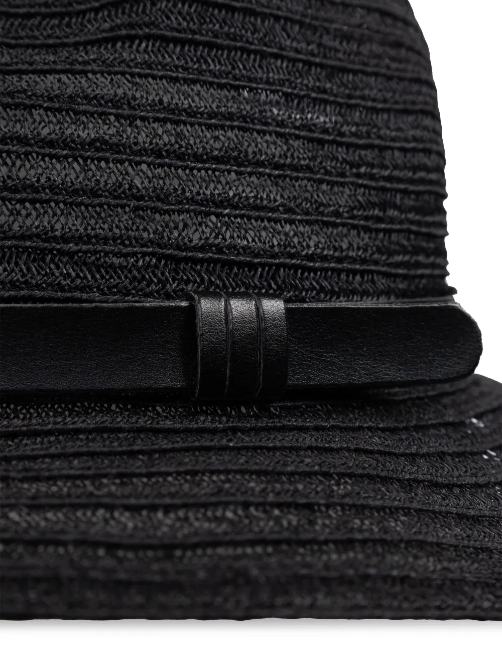 Emporio Armani Straw Hat In Black
