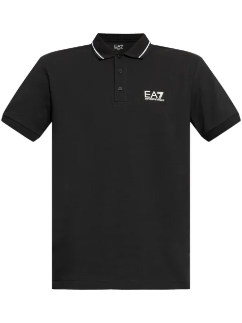 Ea7 Emporio Armani playera tipo polo de piqué