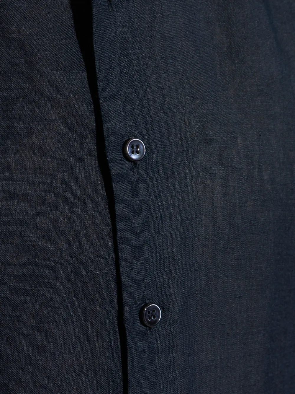 Giorgio Armani Linnen overhemd Blauw