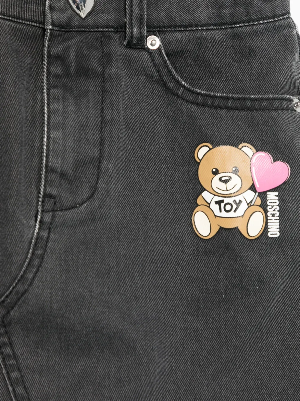 Moschino Kids Mini-spijkerrok Zwart