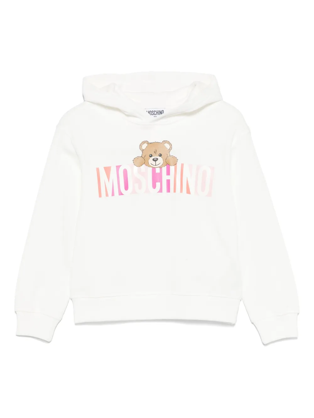 Moschino Kids Hoodie met teddybeerprint Wit