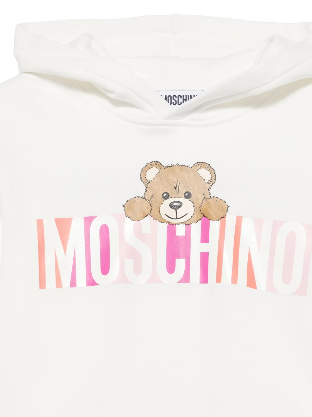 Moschino Kids Hoodie met teddybeerprint Wit
