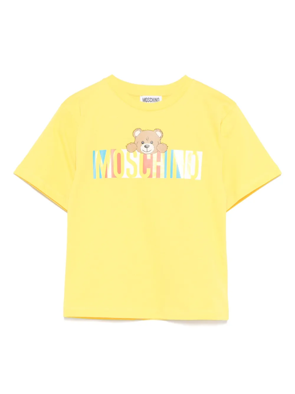 Moschino Kids T-shirt met teddybeerprint Geel