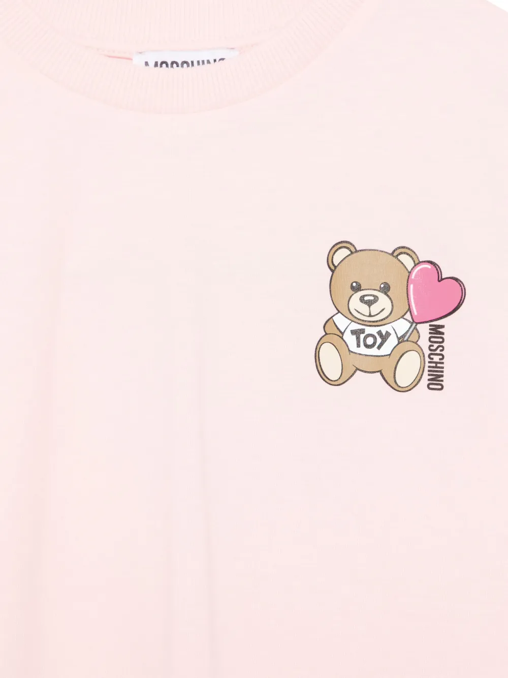 Moschino Kids T-shirt met teddybeerprint Roze
