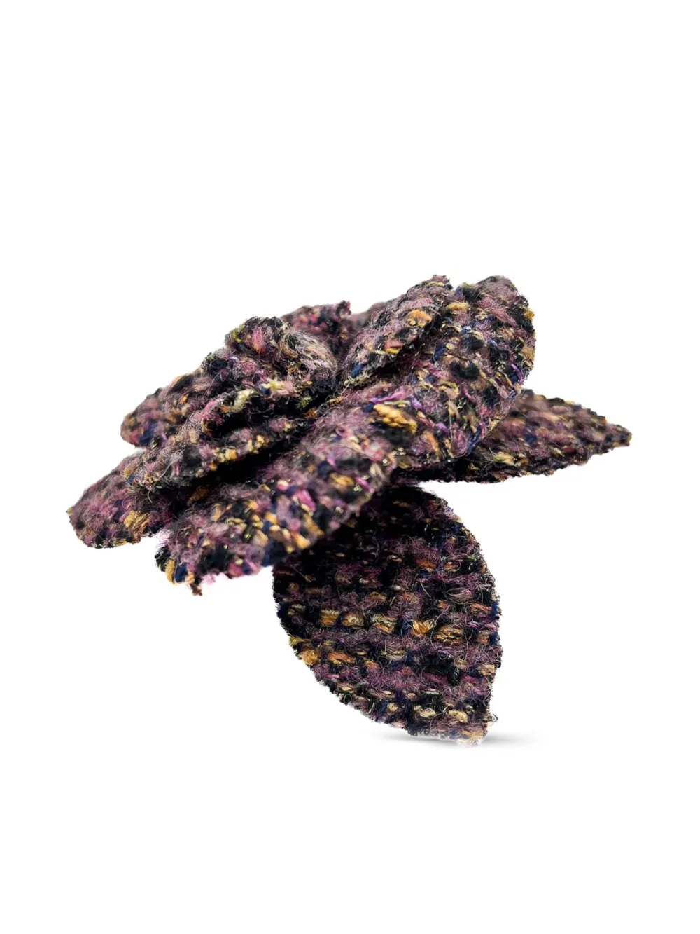 Pre-owned Chanel 1980s Camelia Brooch In Purple