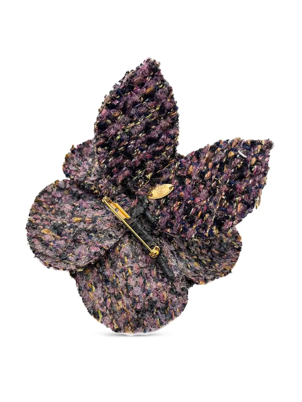 Pre-owned Chanel 1980s Camelia Brooch In Purple