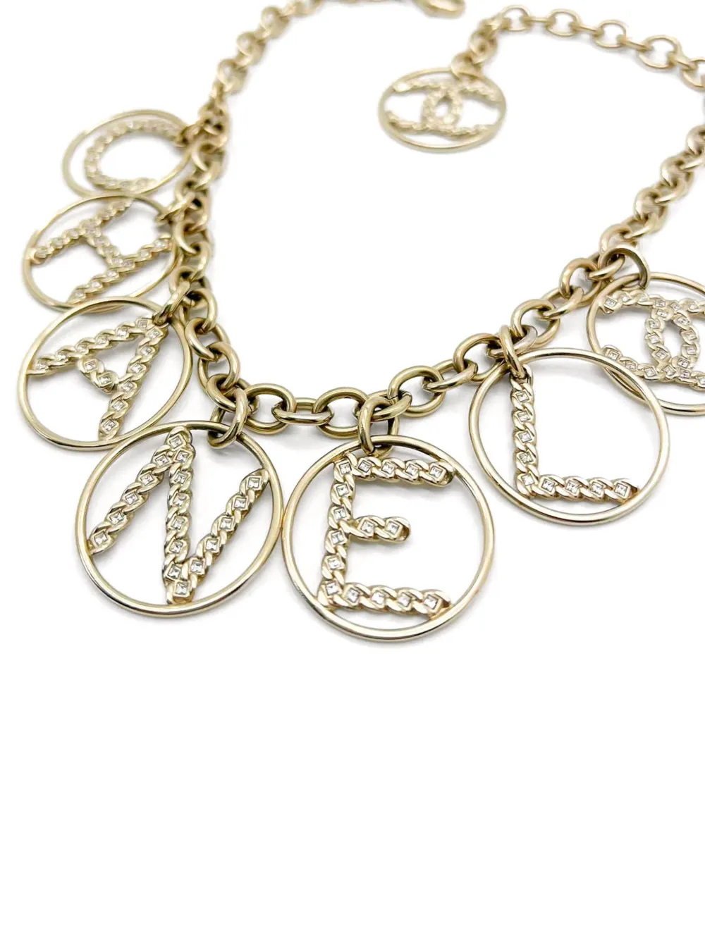Pre-owned Chanel 2010s Statement Logo Bracelet In Gold