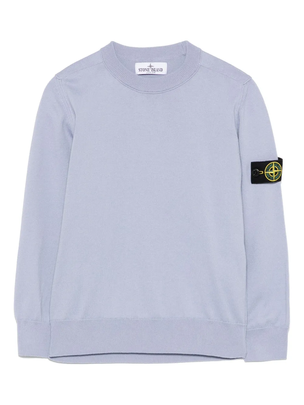Stone Island Junior sweat en coton à patch Compass | violet | Image 1