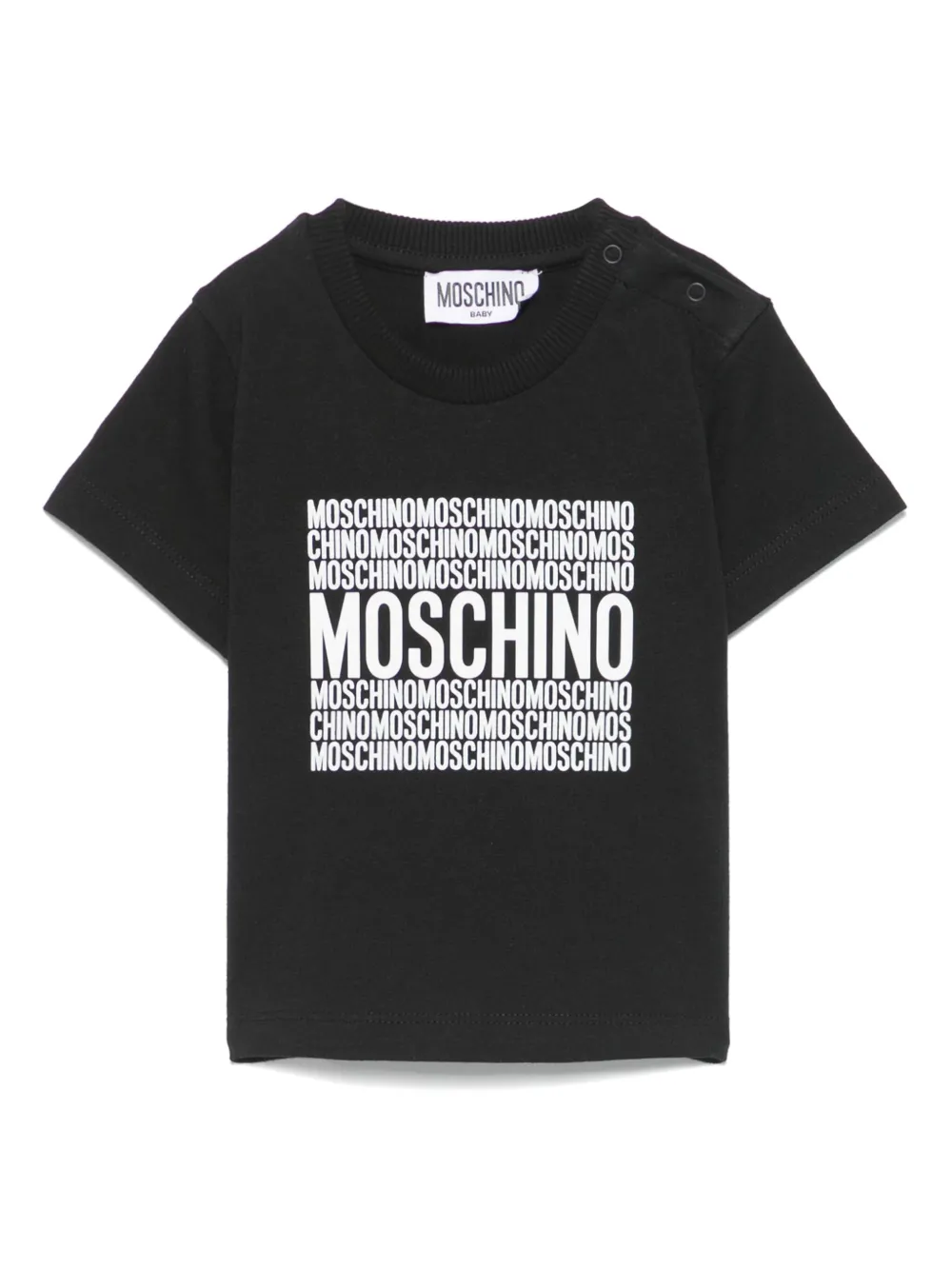 Moschino Kids T-shirt met logoprint Zwart