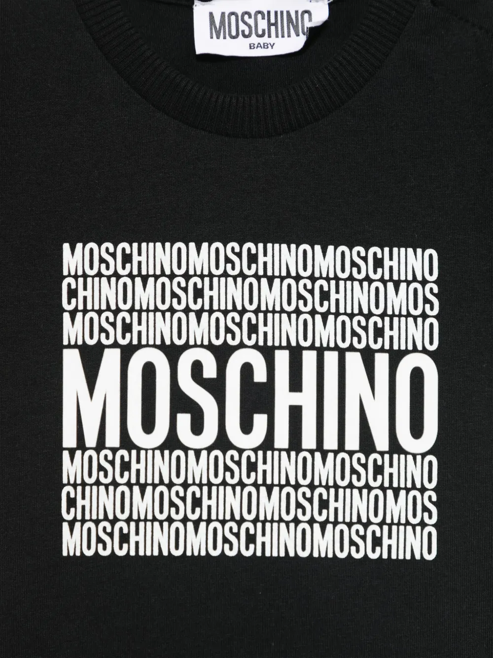 Moschino Kids T-shirt met logoprint Zwart
