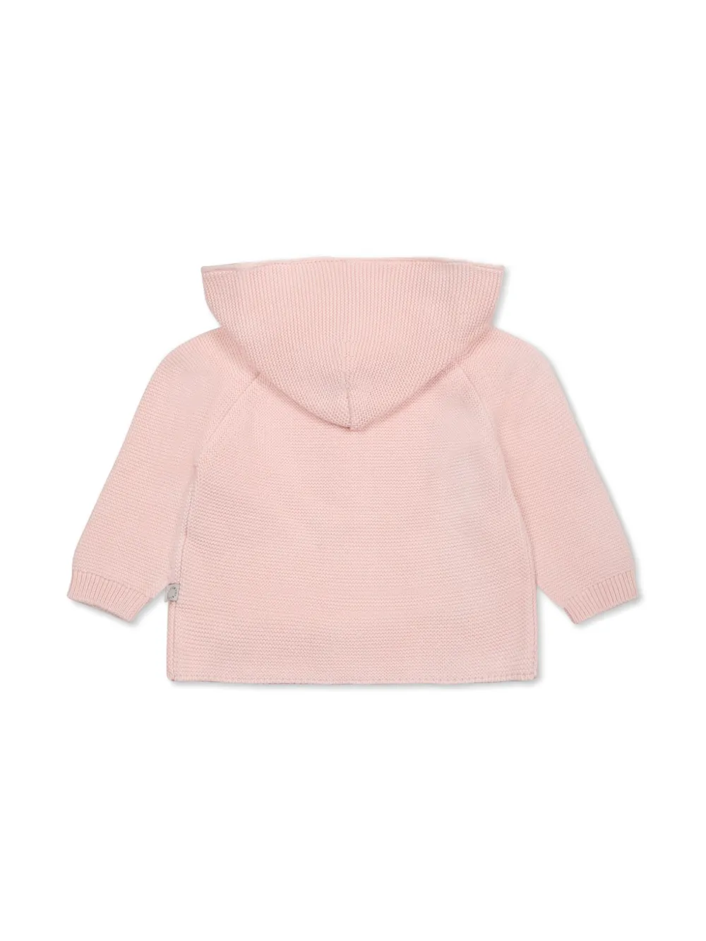 Stella McCartney Kids floral-appliqué knitted hoodie - Roze