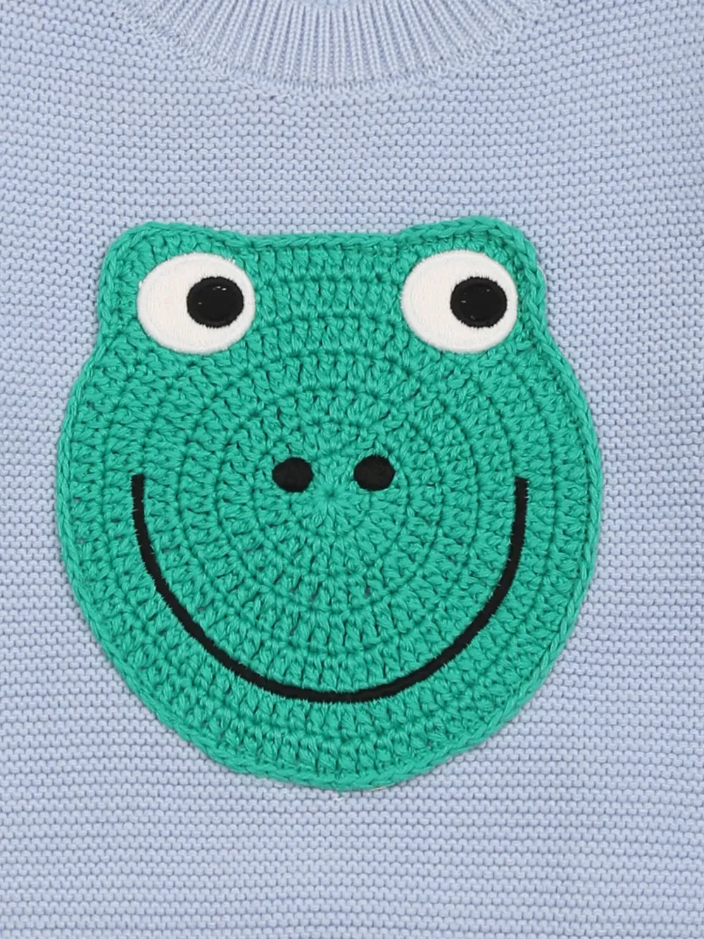 Stella McCartney Kids Trui met kikkerapplicatie Blauw
