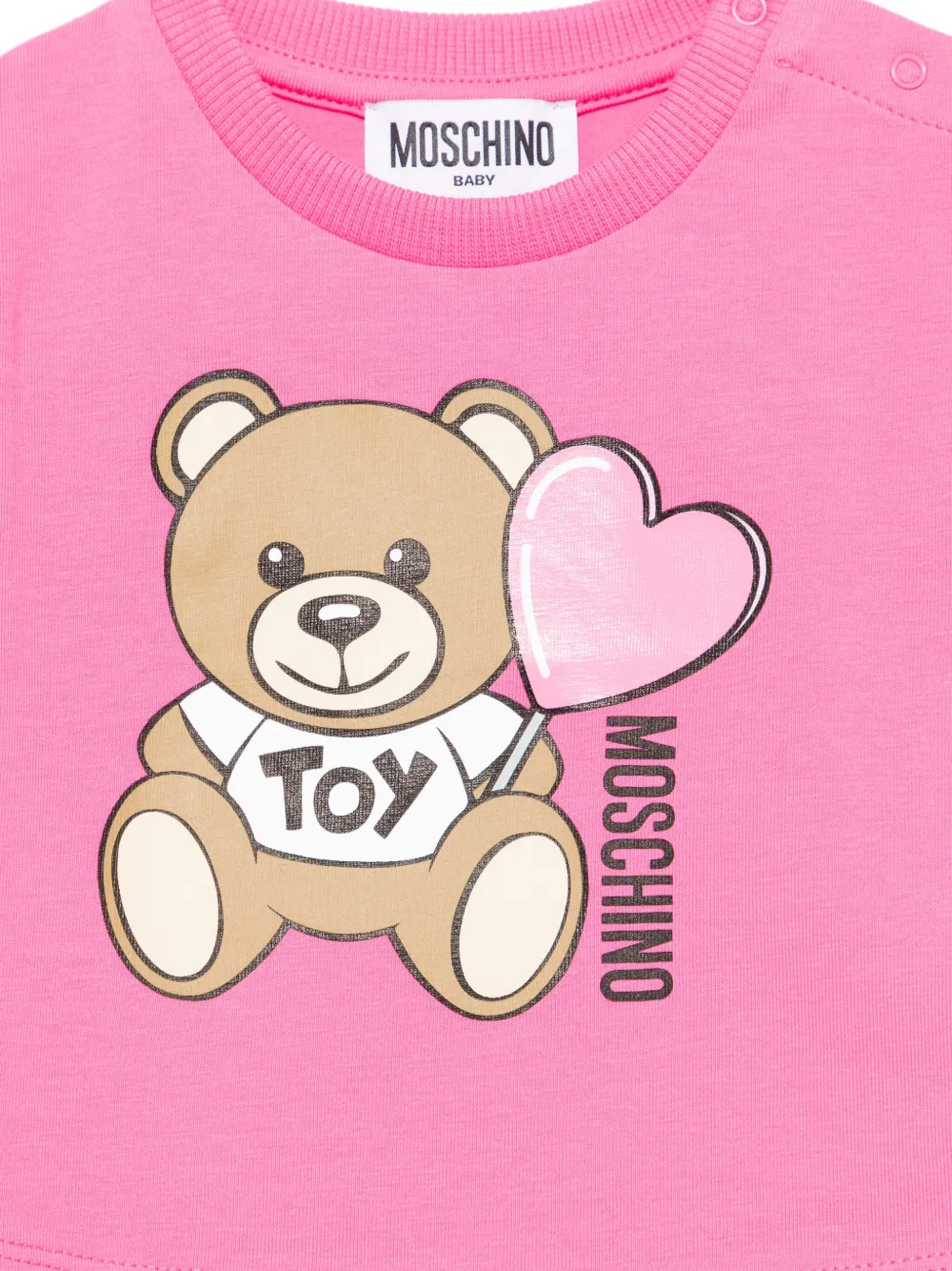 Moschino Kids T-shirt met teddybeerprint Roze