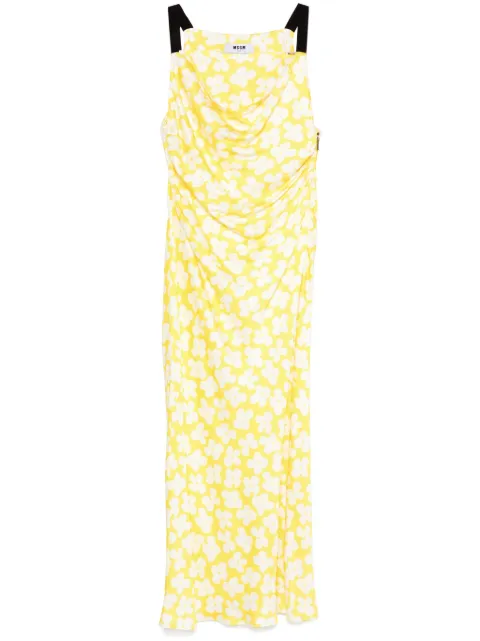 MSGM vestido largo con estampado floral