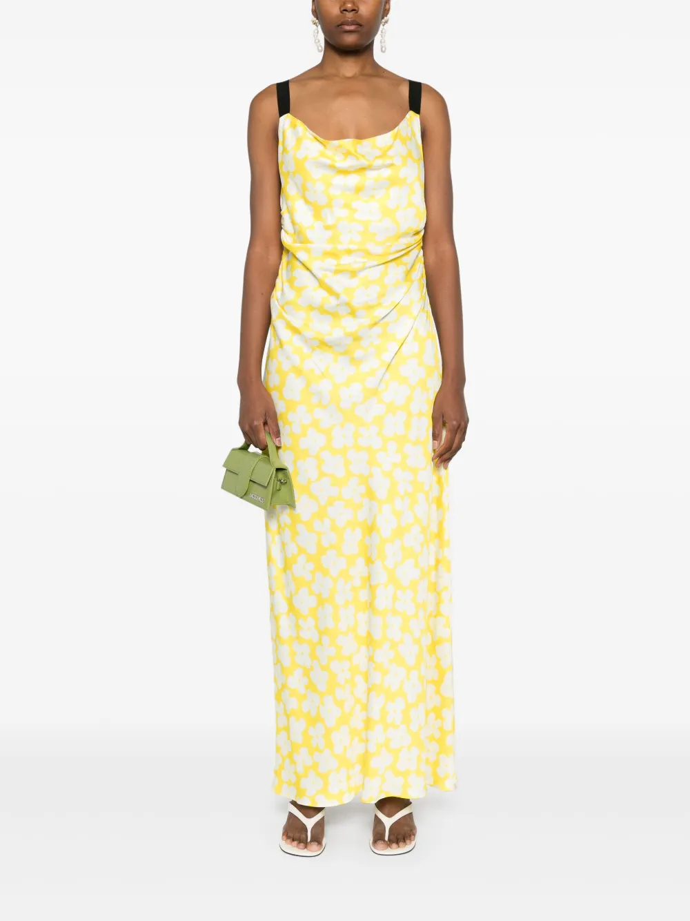 MSGM Maxi-jurk met bloemenprint - Geel