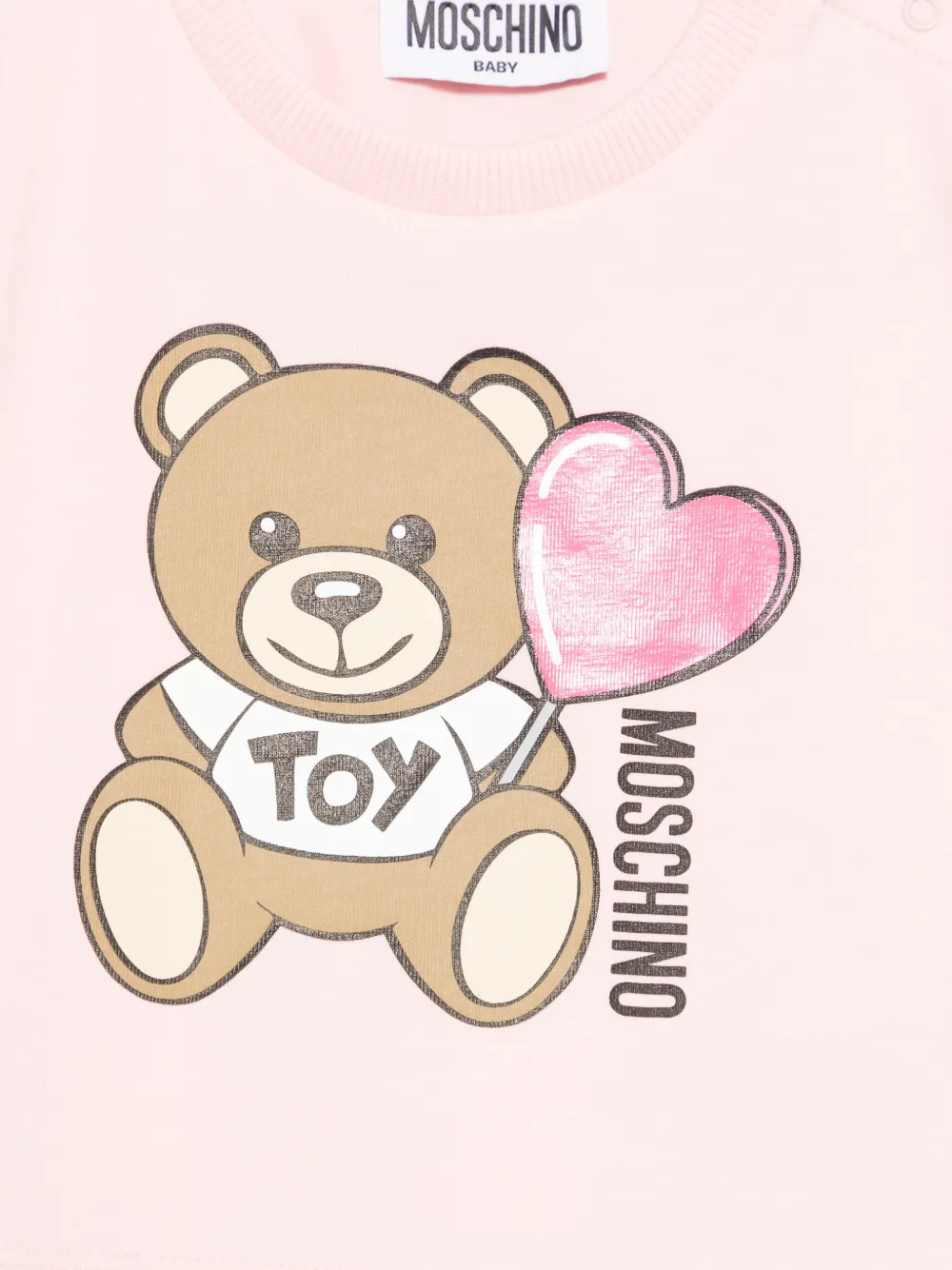 Moschino Kids T-shirt met teddybeerprint Roze