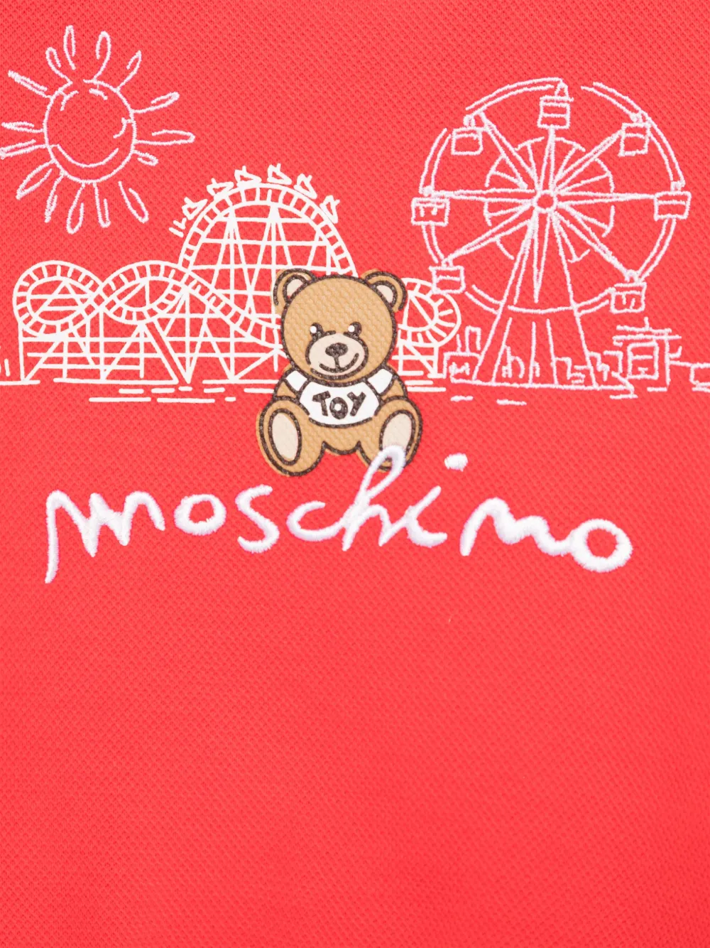 Moschino Kids Sweater met teddybeerprint Rood