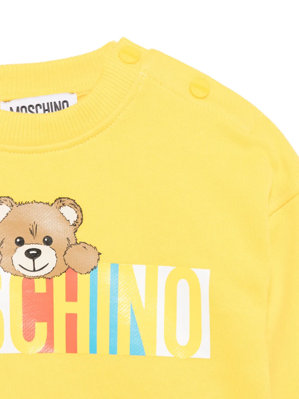 Moschino Kids Sweater met teddybeerprint Geel