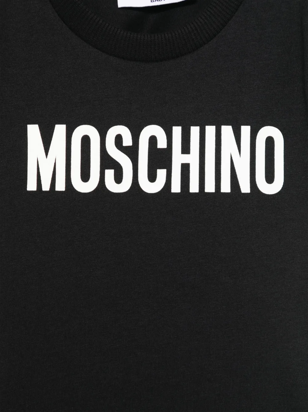 Moschino Kids T-shirt met logoprint Zwart