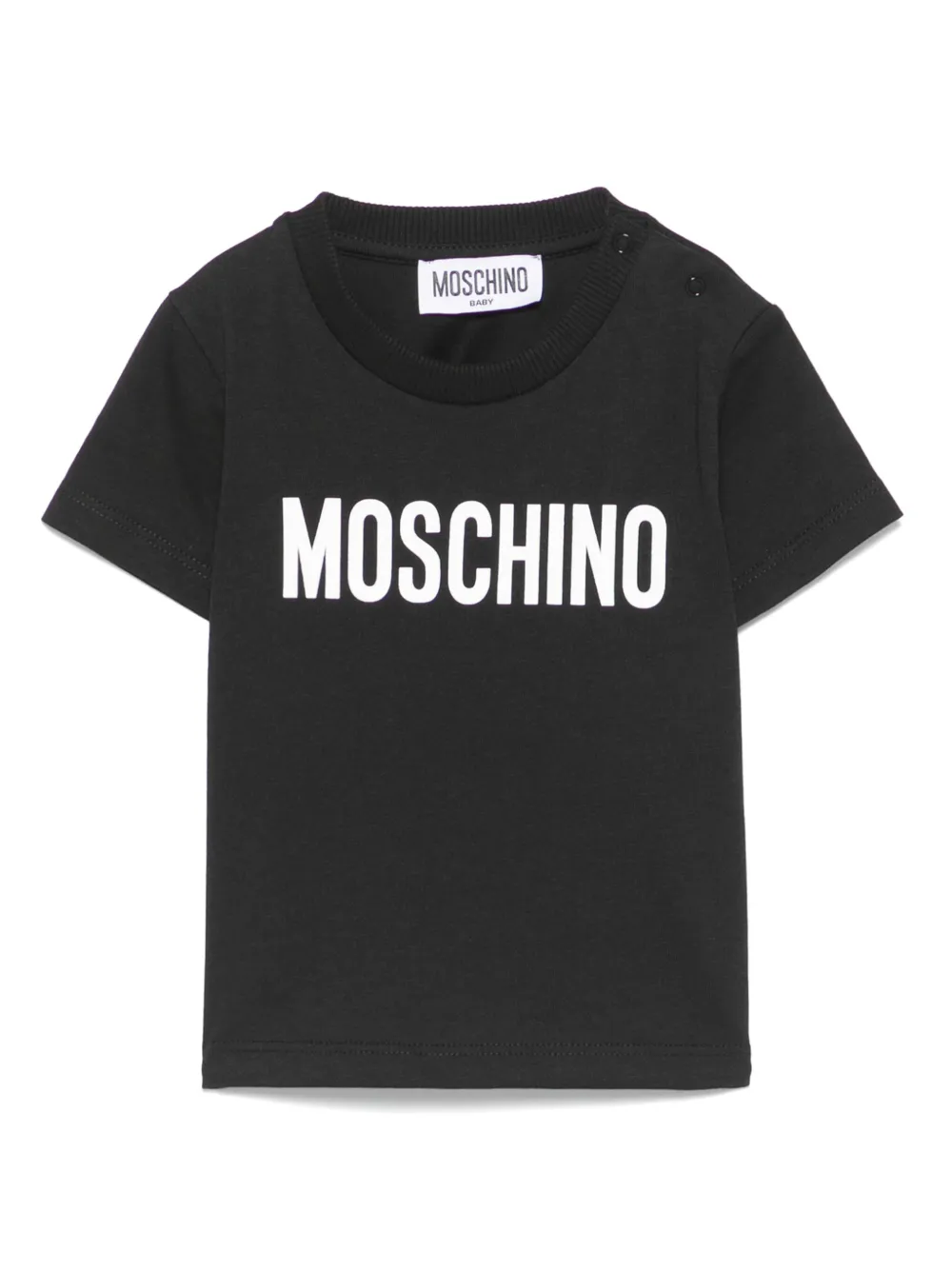 Moschino Kids T-shirt met logoprint Zwart