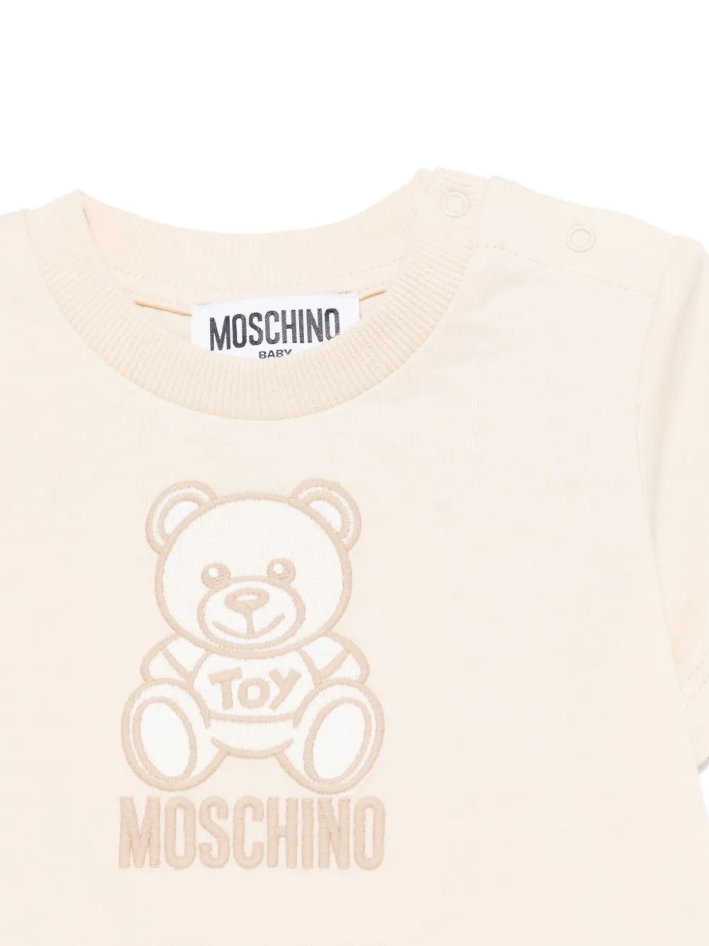Moschino Kids T-shirt met teddybeerprint Beige