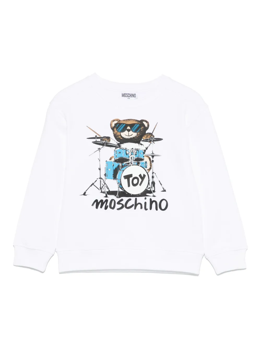 Moschino Kids Sweater met teddybeerprint Wit