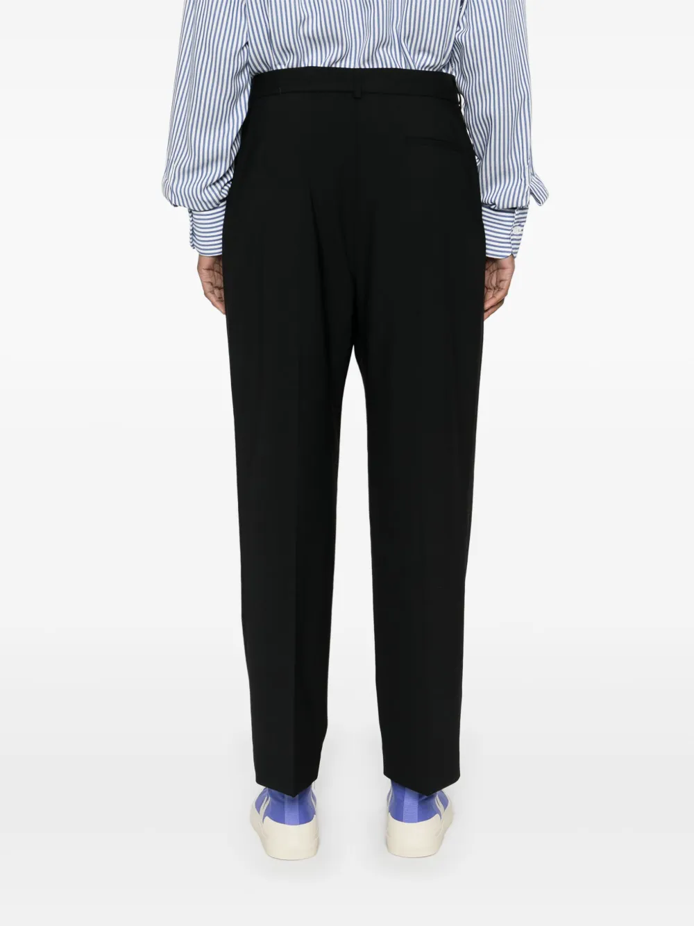 MSGM Broek met geplooid detail Zwart