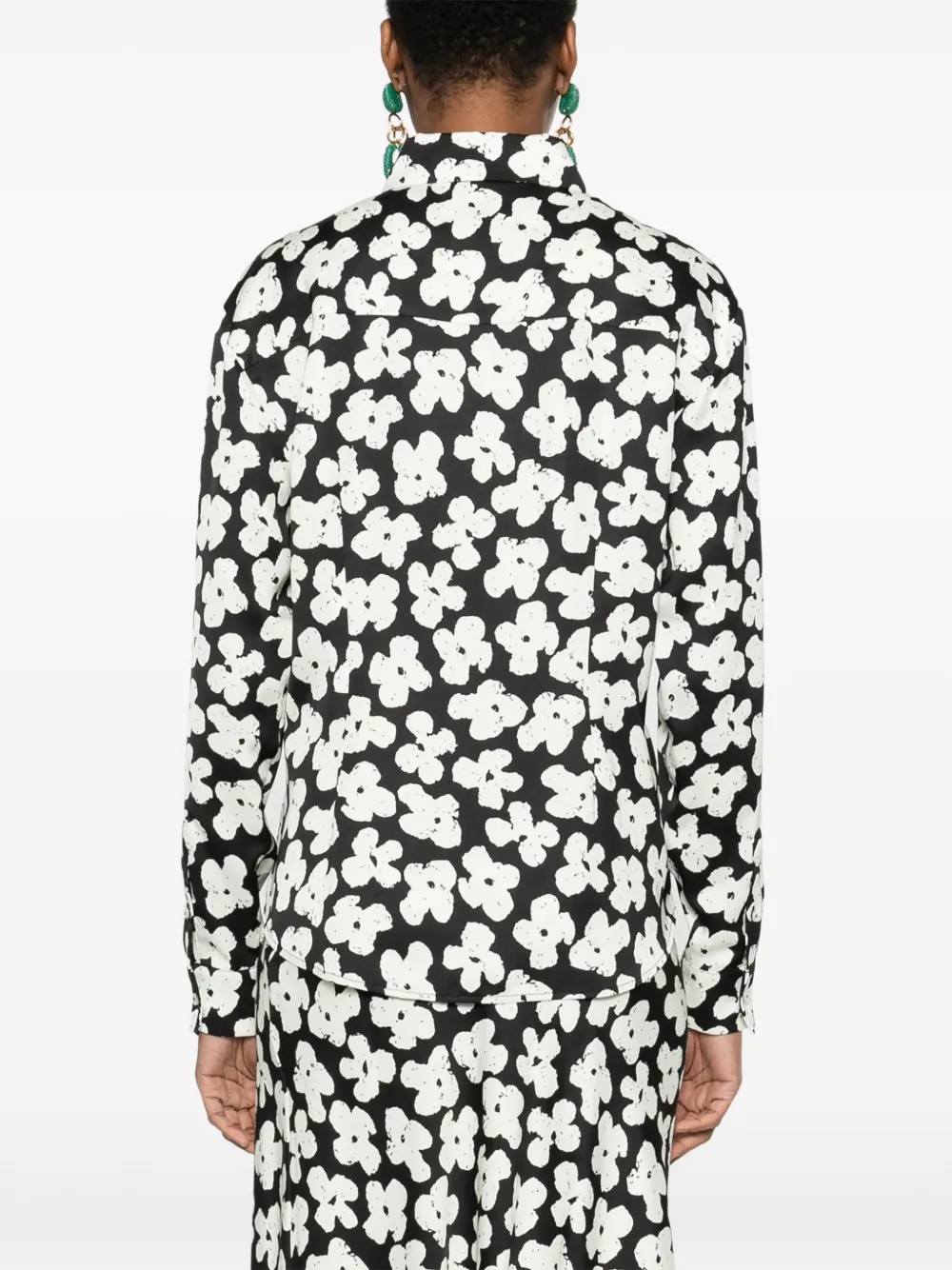 MSGM Blouse met bloemenprint Zwart