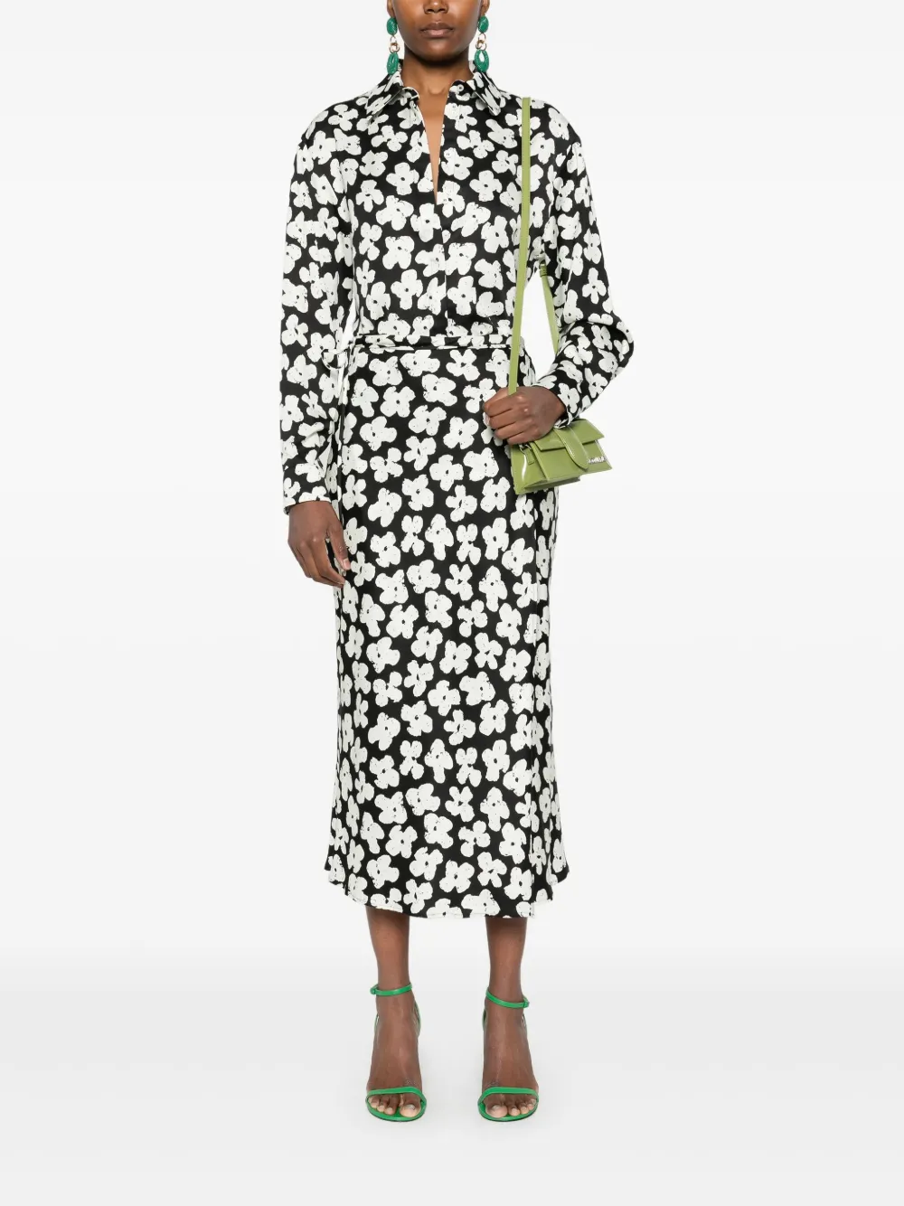 MSGM Blouse met bloemenprint - Zwart