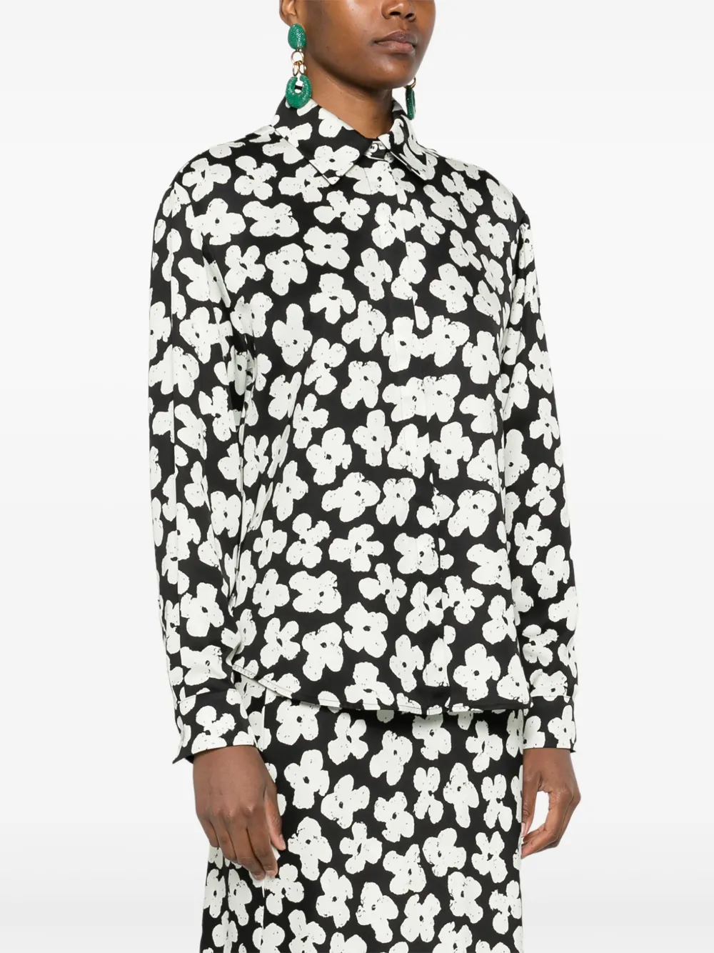 MSGM Blouse met bloemenprint Zwart