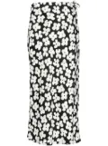 MSGM floral-print midi skirt - Black