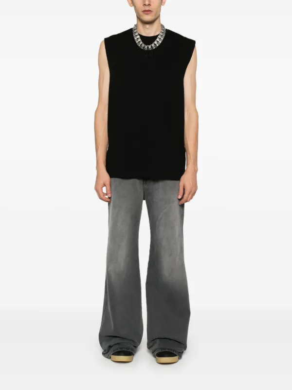 売れ筋新商品 Vest logo-embroidered GROUP LABEL 44 | FARFETCH | Black トップス