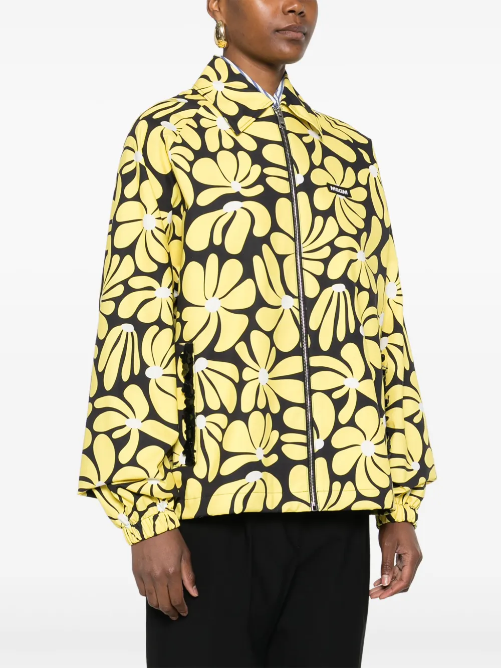 MSGM Jack met bloemenprint Geel
