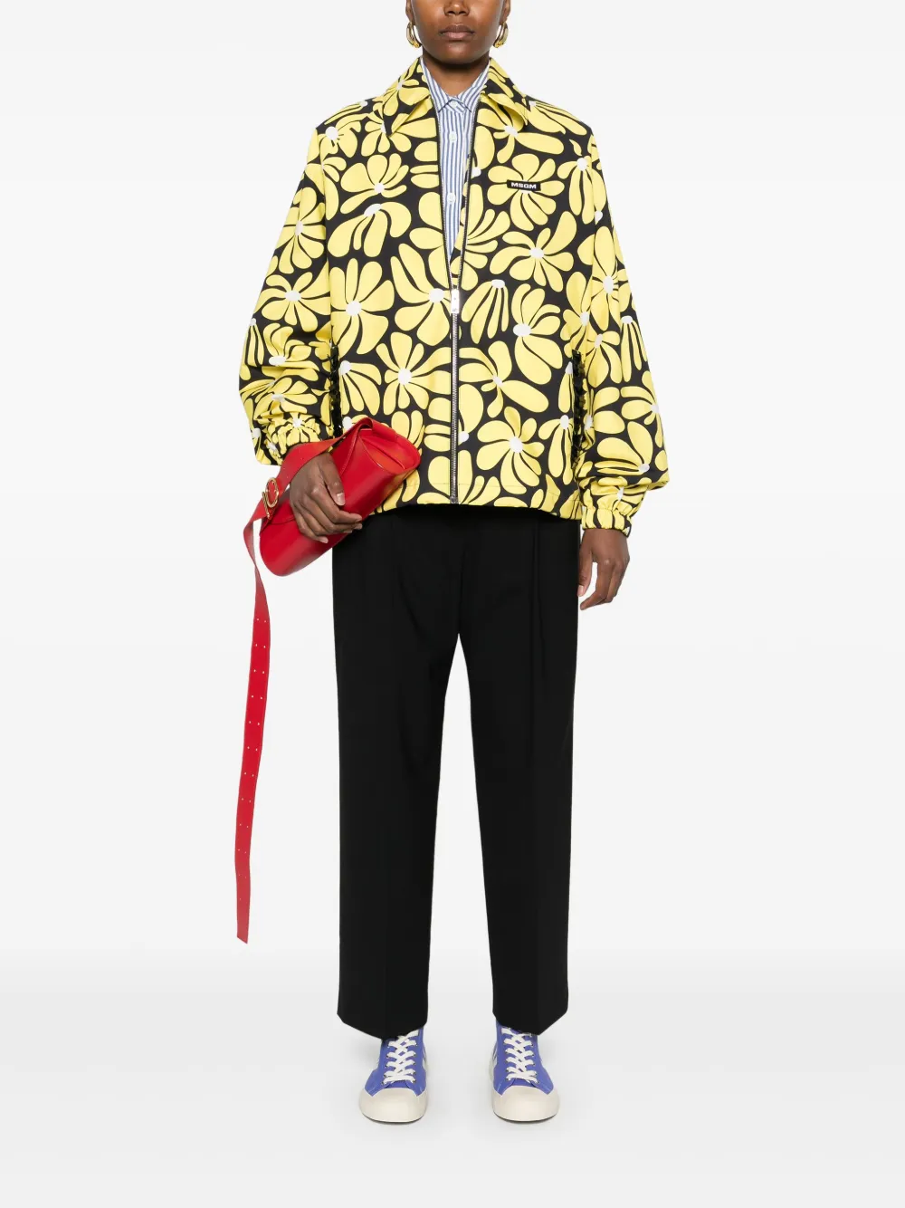 MSGM Jack met bloemenprint - Geel