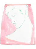 MSGM x Luke Edward Hall abstract-print midi skirt - Pink