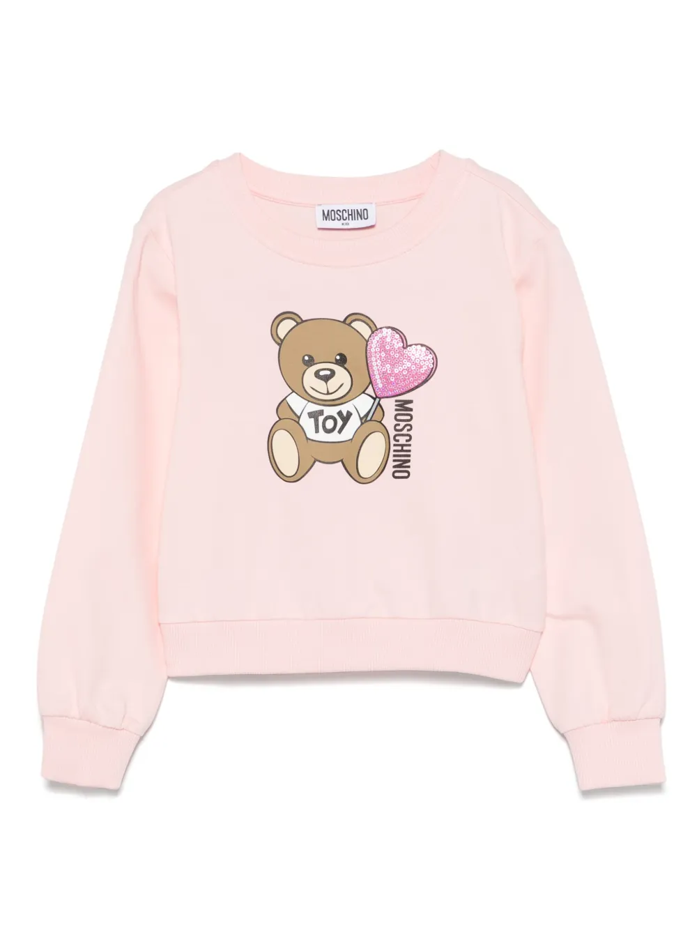 Moschino Kids Sweater met teddybeerprint Roze