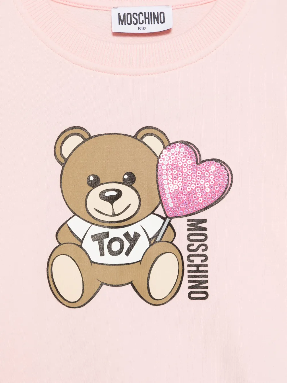 Moschino Kids Sweater met teddybeerprint Roze