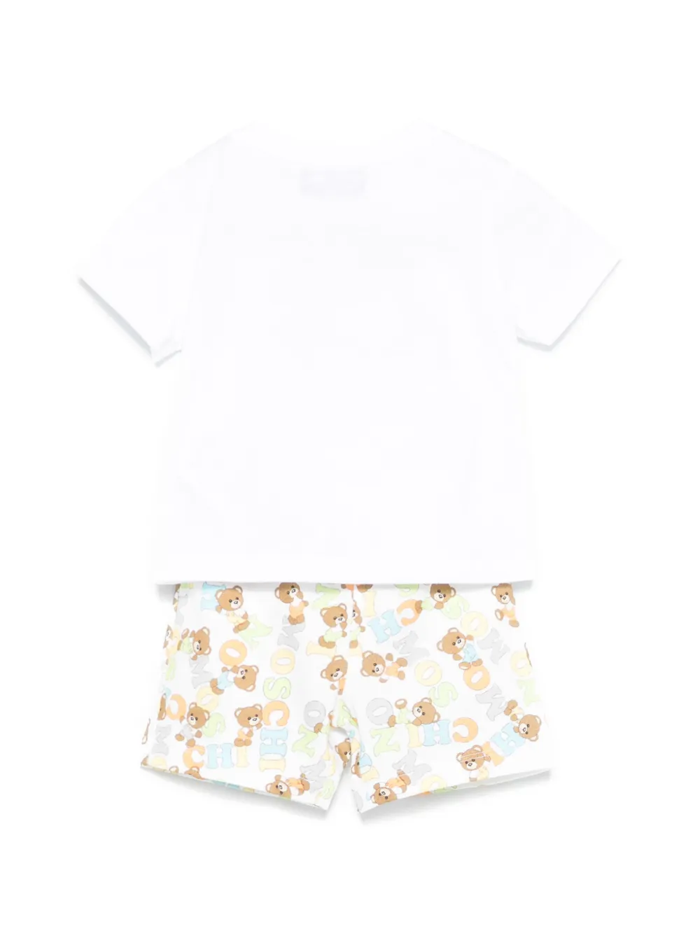 Moschino Kids Shorts met teddybeerprint - Wit